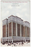 New York City  NY, Hudson River Terminal Buildings C1910s Vintage Postcard - Hudson River