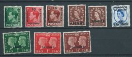 GROSSBRITANNIEN GRANDE BRETAGNE GB AFRICA MOROCCO-TANGER AGENCIES SET OF 9 V STAMPS MNH - Oficinas En  Marruecos / Tanger : (...-1958