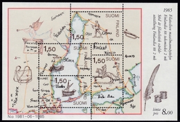 Finnland,  1985, 973/76 Block 1, Int. Briefmarkenausstellung FINLANDIA ’88, Helsinki (I): Postbeförderung. MNH ** - Blocs-feuillets