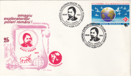 POLAR EXPLORERS, BAZIL ASSAN, SPECIAL COVER, 1993, ROMANIA - Polar Explorers & Famous People