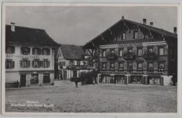 Steinen Dorfplatz Mit Hotel Rössli & Gasthaus Zur Krone - Gasthaus Schützengarten - Photo: Globetrotter No. 5897 - Steinen