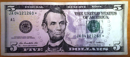 USA 5 DOLLARS 2009 STAR VF - Federal Reserve (1928-...)