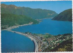 SUISSE,SWITZERLAND,SWISS, HELVETIA,SCHWEIZ ,TESSIN,TICINO ,LAGO DI LUGANO,CHAUSEE DE MILIDE,BARRAGE,PONT - Lugano