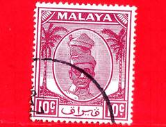 MALESIA - Malaya - PERAK - Usato - 1950 - Sultan Yussuf Izzuddin Shah - 10 - Perak