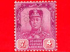 MALESIA - Malaya - JOHORE - Usato - 1924 - Sultan Ibrahim - 4 - Johore