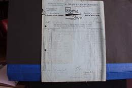 Fac-153 / Pagma Shoe - Fabrique De Chaussures, A. Martens-Paggers. Schoenfabriek - De Merodelei, 147-149, Turnhout, 1936 - Textile & Vestimentaire