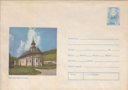 55894- PUTNA MONASTERY, ARCHITECTURE, COVER STATIONERY, 1976, ROMANIA - Abbeys & Monasteries