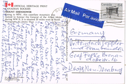 23261. Postal Aerea BANFF (Alberta) Canada 1983. Mount Eienhower - Brieven En Documenten