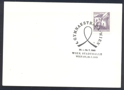 Austria Österreich 1965 Card; Gymnastics Gymnastique Turnen; 4, Gymnaestrada Wien Stadthalle - Gymnastics