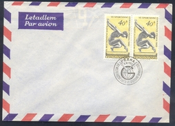 Czech Republik Czechoslovakia 1962 Air Mail Cover; Gymnastics Gymnastique Turnen World Championship In Sport Gymnastics - Gymnastics