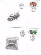 Year 2017 - Post.-bus And Postal Railways Wagon, Set Of 2 FDC's - FDC