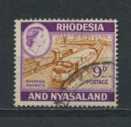 Delcampe - RHODESIA  And  NYASALAND    1959    9d  Orange  Brown  And  Reddish  Violet   USED - Rhodesia & Nyasaland (1954-1963)