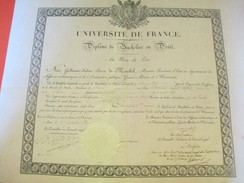 Diplôme / Bachelier En Droit/Univ. De France / Ministre Des Affaires Ecclésiastiques/COURCIER/Charles X/1829    DIP171 - Diplomas Y Calificaciones Escolares