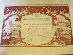Diplôme / Animaux De Boucherie/ROUEN/Concours Des Rameaux/Prix /DUJARDIN/Longchamps/1938   DIP173 - Diploma & School Reports