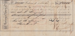 E5234 CUBA SPAIN ESPAÑA. 1860 EXCHANGE BANK CHECK NORIEGA OLMO Y Ca. - Assegni & Assegni Di Viaggio