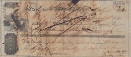 E5235 US. NEW YORK EXCHANGE BANK CHECK 1843. - Assegni & Assegni Di Viaggio