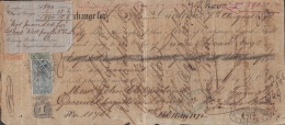 E5238 CUBA SPAIN ESPAÑA. 1872 EXCHANGE BANK CHECK GIROS + FOREIGN BILL UK. - Cheques & Traveler's Cheques