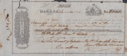 E5254 CUBA SPAIN ESPAÑA. 1866 EXCHANGE BANK CHECK JUAN DE LA CAMARA Y Ca. - Cheques & Traveler's Cheques