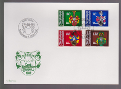 B 511) Liechtenstein 1982 Mi# 793-796 FDC: Wappen Der Landammänner (III) - Covers & Documents