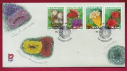 Delcampe - NAMIBIA, 2001, First Day Cover,  Stamps, Marine Shore Animals,  Michel 3-29, F3936 - Namibia (1990- ...)