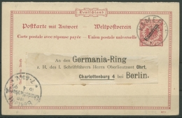 Kamerun 1897 Postkarte Mit Antwort P 4 Blanko, Gestempelt (X14309) - Kameroen