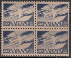 Norway MNH 1961, Block Of 4, SAS, Scandinavian Airlines, Aviation, Airplane, As Scan - Blocs-feuillets