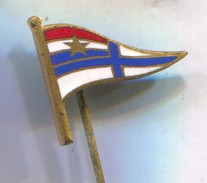 Rowing, Rudern, Canu, Kayak - CROATIA Federation ( In Yugoslavia ), Vintage Pin, Badge, Abzeichen, Enamel - Remo