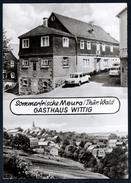 A0780 - Alte MBK Ansichtskarte - Meura - Gasthaus Gaststätte Wittig - Auto Fahrzeug Kennzeichen Wartburg - Gel - Saalfeld