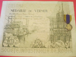 Diplôme/Société Industrielle De Rouen/ Médaille De Vermeil/30 Ans De Collaboration/Avec La Vraie Médaille/1948    DIP174 - Diplômes & Bulletins Scolaires