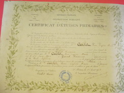 Diplôme/Certificat D'Etudes Primaires/Académie De CAEN/Seine Inférieure/CARLET/Grand Couronne/1918  DIP176 - Diplômes & Bulletins Scolaires