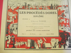 Diplôme/Les Procédés DOREL/ BODIER/ Margeur-Offset/25 Ans/Paris /1960         DIP177 - Diploma's En Schoolrapporten