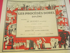 Diplôme/Les Procédés DOREL/ BODIER/ Margeur-Offset/30 Ans/Paris /1965         DIP178 - Diploma & School Reports