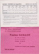 HORAIRES SNCF OFFERTS PAR PAULUS GUILLON À POITIERS - Europe