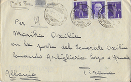 STORIA POSTALE REGNO - BUSTA PER VIA AEREA DA MILANO A TIRANA 1940 - Storia Postale (Posta Aerea)