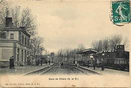 -ref -R173 - Val D Oise - Chars - Gare - Gares - Train - Trains - Lignes De Chemins De Fer - Carte Bon Etat - - Chars