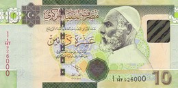 LIBYA 10 DINARS ND 2012 P-78  VF - Libye