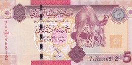 LIBYA 5 DINARS ND 2011 P-72 VF - Libië