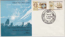 AAT 1973 200th Anniversary Of Cook In The Antarctic 2v  FDC Ca Davis  (34855) - FDC