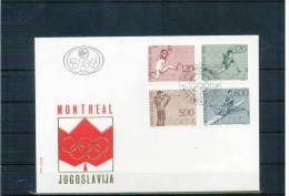 Jugoslawien / Yugoslavia 1976 Olympic Games Montreal FDC - Zomer 1976: Montreal