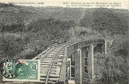 Pays Div- Ref H358- Guinée - Ligne De Chemin De Fer De Konakry Au Niger -le Pont Metalique -courbe De Dunken  - - Guinée Française