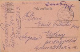 55947- WW1 WAR FIELD POSTCARD, CENSORED INFANTRY BATTALION 1/63, POST OFFICE NR 223, 1917, HUNGARY - Briefe U. Dokumente