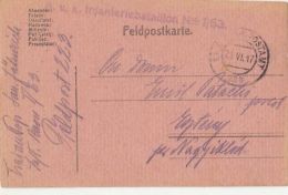 55950- WW1 WAR FIELD POSTCARD, CENSORED INFANTRY BATTALION 1/63, POST OFFICE NR 223, 1917, HUNGARY - Storia Postale