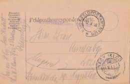 55953- WW1 WAR FIELD POSTCARD, CENSORED INFANTRY BATTALION 1/63, POST OFFICE NR 106, 1916, HUNGARY - Covers & Documents