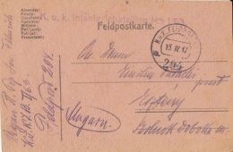 55964- WW1 WAR FIELD POSTCARD, CENSORED INFANTRY BATTALION 1/63, POST OFFICE NR 294, 1917, HUNGARY - Covers & Documents