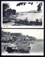 2 CPA ANCIENNES- ROYAUME UNI- ILE DE WIGHT- VENTNOR : VUE EST ET PLAGE + ILE PURBECK : SWANAGE  LA BAIE- - Ventnor