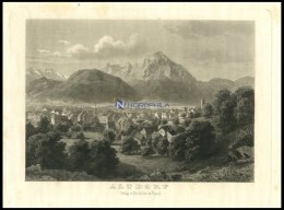 ALTDORF, Gesamtansicht, Stahlstich Um 1840 - Lithographies