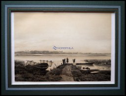 MARIEBO (Parti Ved Mariebo), Blick über Den See Auf Mariebo, Lithographie Mit Tonplatte Von Alexander Nay Nach Th. - Lithographien