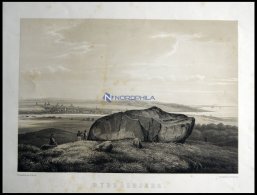 DÜPPEL (Dybbölbjerg), Ansicht Auf Sonderburg, Lithographie Mit Tonplatte Von Alexander Nay Nach Th. Brendstrup - Lithographies