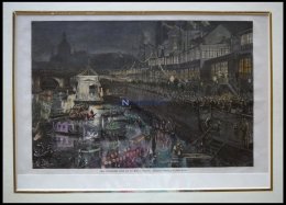 DRESDEN: Eine Venezianische Nacht Auf Der Elbe, Kolorierter Holzstich Von Heydel Um 1880 - Lithographien