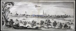BUTZOW, Gesamtansicht, Kupferstich Von Merian Um 1645 - Lithographies